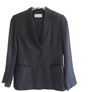 Liz Claiborne black linen blend blazer Petite